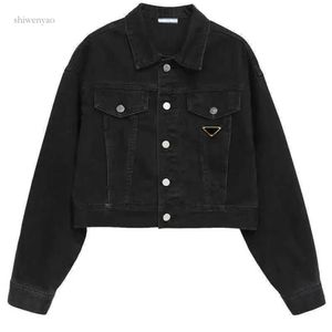 Stylish Denim Short Fall Spring Style Slim Women's Jacket Designer Coat with Button Letters Classic Clothing Size S-XL123