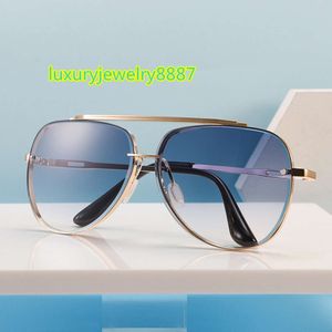 HBK 2021 Fashion Pilot Style Rivets ditaeds Sunglasses Women Tint Gradient Brand Design Sun Glasses river