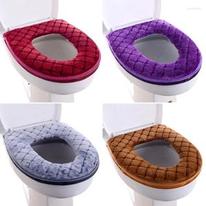 Toilet Seat Covers Cover Pad Soft Cushion Warmer Washable Mat With Zipper Closure