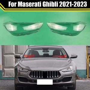 Передняя линза автомобиля, стеклянный чехол для лампы, корпус фары для Maserati Ghibli 2021 2022 2023, прозрачный абажур, крышка фары