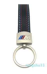 Car styling Leather Chrome Keyring Keychain Key Chain