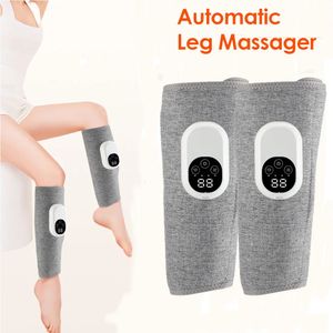 Foot Massager Heated Leg with Air Compression Blood Circumlation Electric Pressure Calf Muscle Relax Pressotherapy 231216