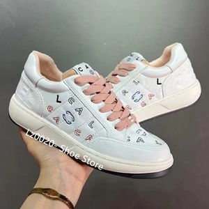 Paris designer sapatos luxuosos mulheres correndo casual rendas até sapatos esportivos couro de bezerro superior 2C logotipo completo Cidade França sdfsf sopro de alta qualidade sapato casual sapatos de marca tn