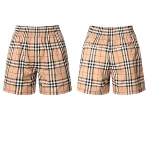 Burrberry Calças Designers Moda Homem Mulheres Shorts Xadrez Com Painel Lateral Dividido Borda Preta Calças De Praia De Alta Qualidade E Pequenas Calças Estilo Fragrância