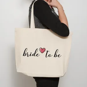 Shopping Bags Bride To Be Team Bachelorette Party Squad Evjf Wedding Canvas Girls Fashion Life Casual Pacakge Hand Bag