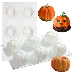 Moldes de cozimento Halloween abóbora bolo molde de silicone para assar mousse pastelaria molde vela molde gesso arte artesanato sabão fazendo decorações de bolo 231216