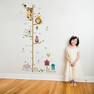 Wall Stickers Cute Cartoon Height Measurement Sticker Children's Room Decoration Decal For Kids Rooms Growth Chart Nursery