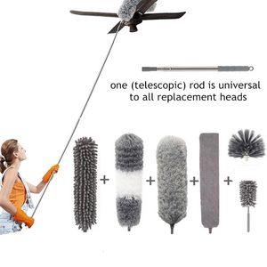 Dusters Microfiber Long Telescopic Cleaning Duster Brush Spider Web Crevice Brushes Dust Removal Home Tools 231216