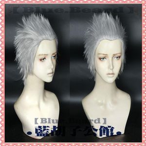 Game Devil May Cry 5 vergil curto prata cinza peruca cosplay324R