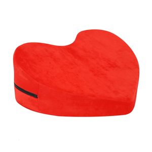 Sex Furniture Sex Aid Travesseiro Coração Forma Rosa Vermelho Preto Erótico BDSM Jogos Adultos Ferramenta de Brinquedo Para Casal Mulheres Flertando Produtos de Assistência 231216