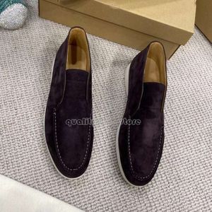 Designer de luxo loro pianos sapatos casuais masculinos lp mocassins plana baixa superior camurça mocassins verão caminhada conforto deslizamento em mocassins 998