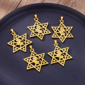 Pendant Necklaces 5pcs Stainless Steel Stars Horse For Making DIY Gold Color Trendy Bracelet Necklace Jewelry Accessories Size 31mmx27mm