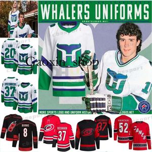 Gaoxin Custom Hurricanes White Hartford Whalers Trikot Sebastian 20 Aho 37 Andrei Svechnikov Brent Burns Frederik Andersen Martin Necas Jaccob