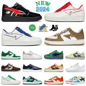 2024 Sta Casual Shoes Men Women Platform Sneakers Shark Black Patent Blue Orange White Olive Pastel Pink Red Bottoms Mens Loafers Trainer Sport Scarpe Dhgate.com