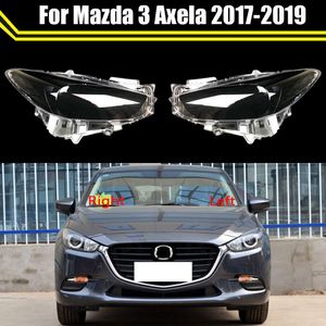 För Mazda 3 Axela 2017 2018 2019 Car Halogen Headlight Lens Cover Lampshade Glass Lampcover Caps Headlamp Shell Lamp Light Case
