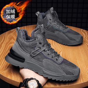 Scarpe casual da uomo in cashmere invernale scarpe di cotone calde stivali da neve antiscivolo spessi scarpe sportive A2