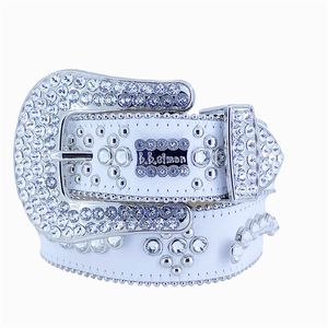 BB Simon Belt Bb Belt Luxury Strap Men Women Rhinestones Designer Belt Western Bling Bling Crystal Diamond Studded B 131