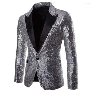 Men's Suits Men Sequins Designs Plus Size 2XL Black Velvet Gold Sequined Suit Jacket Club Stage Party Wedding Clothes