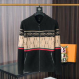 2024 дизайнерские мужские свитера кардиган с двойной буквой GG жаккардовая толстовка с длинными рукавами женские черные S-2XL