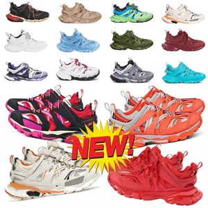 Utomhusdesignskor spår 3.0 sneakers Womans mans tränare Paris trippel svart vit grå blå gula plattformar spår 3 skor sport 35-45 eur