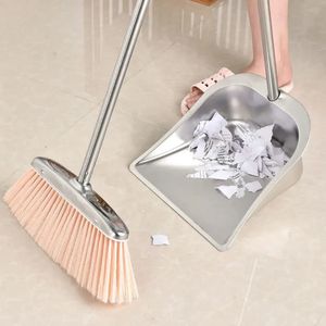 MOPS Rengöringsverktyg Magic Broom Set rostfritt stål Dustpan Floor Sweeper House Accessoarer Garbage Collector för att svepa multifunktion 231216