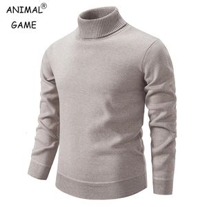 Mens Sweaters Sonbahar Bultlenek Kazak Kış Örgü Tulunma Saklama Sıcak Erkekler Jumper Gevşek Düz Renk Top 231216