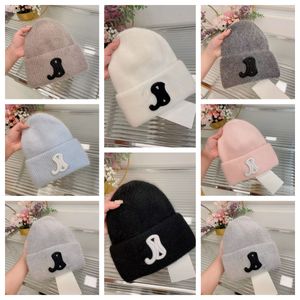 Cashmere hat knitted hat fashion accessories hat Arc de Triomphe High end rabbit hair C headwear hat category brimless cap hip-hop street dance hat