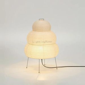 Nyhetsartiklar japansk design Akari wabi-sabi bordslampa vit ris papper dekorativa skrivbord för sovrum vardagsrum/matsalsstudie loft 231216