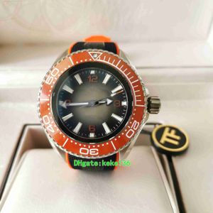 TF Factory Man Watch 45.5mm GMT Ultra Deep 600M Mergulho Laranja Cerâmica Moldura LumiNova Relógios CAL.8912 Movimento Mecânico Automático Masculino Mr Relógios de Pulso