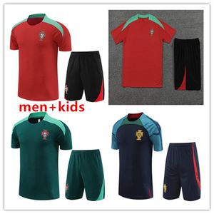 Soccer Jerseys 24 25 Portugal tracksuit men kids jerseys football training suit 24/25 Portugal shorts sleeves tracksuits shirt kits survetement sportswear