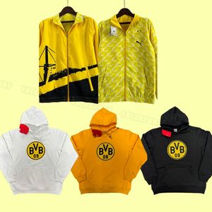 Windbreaker Haaland Reus 23 24 Dortmund piłka nożna 2023 2024 Koszulki piłkarskie Bellingham Reyna Brandt Emre Can Haller Guerreiro Tracksuit Training Bluies