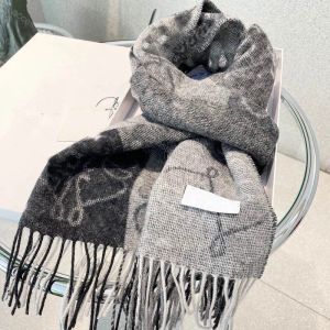 2024 Designer-Schal für den Winter, karierte Wolle, lange Schals, Damen-Kaschmirschals, Quasten, L-Schals für Herren, weiche Haptik, warme Wraps mit Etiketten, luxuriöses Beanie-Zubehör, 40 x 200 cm