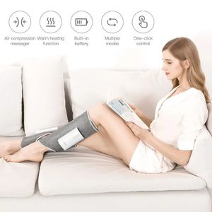 Massageador de pés perna elétrica panturrilha máquina de massagem muscular com compressão pneumática aquecimento vibrador pressoterapia alívio da dor 231216