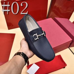 39Model Designer Suede Leather Lace Up Men Casual Shoes High Quality Soft Mens Loafers Moccasins italienska mode Körskor Big Size 46