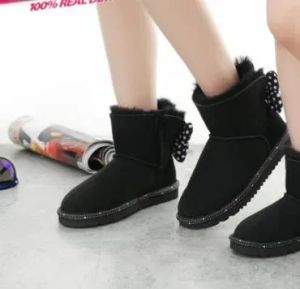 Hot Sell AUS Diamond Model TOP CLASSIC DESIGN SHORT BABY BOY GIRL KIDS BOW-TIE SNOW BOOTS FUR INTEGRATED KEEP WARM BOOTS