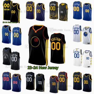 Custom Printed 2023-24 New Season Basketball Jerseys Stephen Curry Thompson Chris Paul Cory Joseph Donovan Williams Usman Garuba Trayce Jackson-Davis Moses Moody