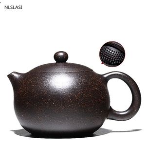 水のボトルYixing Tea Pot Boutique Purple Clay Xishi Teapot ore Beauty Kettle Master Handmade Teaware Cermony Ball Hole Filter 231216
