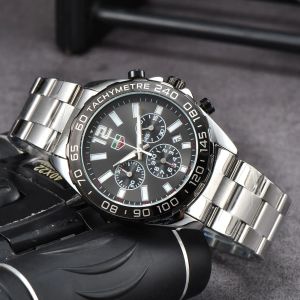 TAG AAA men Chronograph Six needles calendar Full Function Brand F1 Series Sports Fashion watch Stainless Steel Strap Automatic Designer Movement Quartz Watches-1