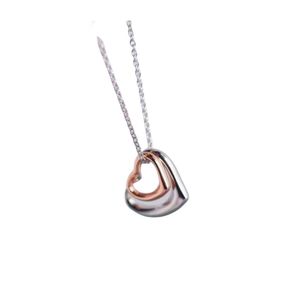 Tiffanyes halsband designer smycken kvinnor original kvalitet hänge halsband hjärthalsband kärlek hänge krage kedja