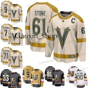 Gaoxin 9 Jack Eichel Mark Stone Vegas Altın Şövalyeler Formaları 2024 Kış Klasik Jonathan Marchessault Paul Cotter Keegan Kolesar William Carrier