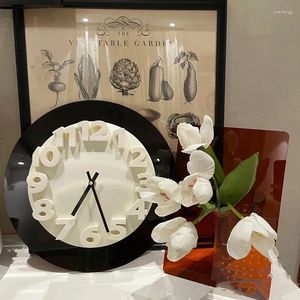 Duvar Saatleri Akrilik Saat Oturma Odası Sessiz Sanat Akü Ofisi Minimalist Modern Saat Kids Orologio Da Parete Ev Tasarım