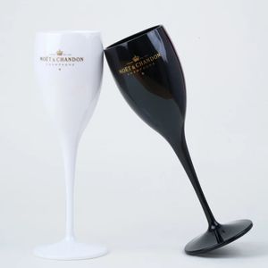 Wine Glasses 1 PCs Moet Champagne Flutes PP Plastic Dishwashersafe White Acrylic Glass Transparent 231216