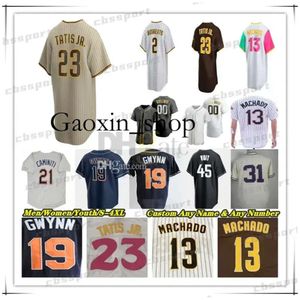 Gaoxin Fernando Tatis Jr. Camisa de beisebol Xander Bogaerts Manny Hado Blake Snell Matt Carpenter Brett Sullivan Trevor Hoffman Wally Joyner Greg