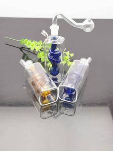 Tubos de fumaça Hookah Bong Glass Rig Oil Water Pipe Novo mini tubo quadrado enrolado narguilé de vidro