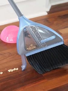 Mops 2in1 Cordless Sweeper Built in Vacuum Broom Floor Cleaner Lazy Dust Scoop Hand Magic Wiper Cleaning Tool 231216