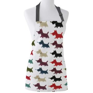 Aprons Pet Dog Colorful Cute Cartoon Pattern Kitchen Apron Women Adult Female Home Cooking Baking Cleaning Bibs Tools 231216