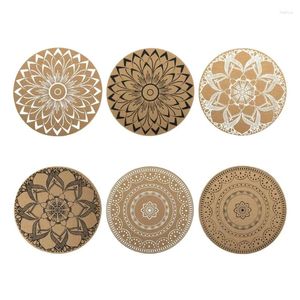 Table Mats Dual-Sided Round Placemat Heat Resistant Mat Waterproof Dining Wipeable Insulated For Restaurant Home