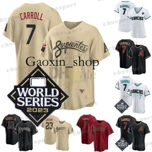 Gaoxin Diamond Back Corbin Carroll 2023 World Series Jersey Arizona Zac Gallen Christian Walker Randy Johnson Lourdes Gurriel Jr.