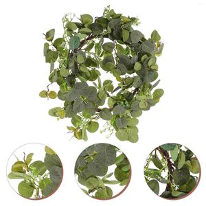 Decorative Flowers Eucalyptus Leaves Wreath Christmas Outdoor Garland Small Wreaths For Indoor Farmhouse