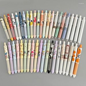 Super süßer Push-Gel-Stift, 0,5 schwarze Tinte, gut aussehender Ins-Japaner-Stil, schnell trocknend, charakteristische Kawaii-Schulmaterialien